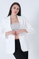 Ekru Vatkalı Astarlı Blazer Ceket 0105110.147 - 4