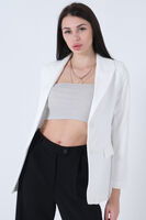 Ekru Vatkalı Astarlı Blazer Ceket 0105110.147 - 5