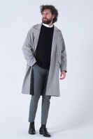 Füme Oversize Erkek Yaka Kaşe Kaban 01015002.31 - 5