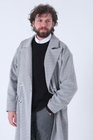 Füme Oversize Erkek Yaka Kaşe Kaban 01015002.31 - 6