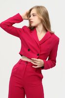 Fuşya Astarlı Crop Blazer Ceket 0105118.12 - 2