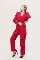 Fuşya Crop Pantolon Ceket Üçlü Takım 0106308.12 - 5