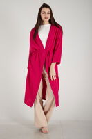Fuşya Krep Belden Kuşaklı Kimono 0107121.12 - 1