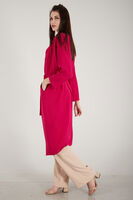 Fuşya Krep Belden Kuşaklı Kimono 0107121.12 - 3