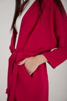 Fuşya Krep Belden Kuşaklı Kimono 0107121.12 - 4