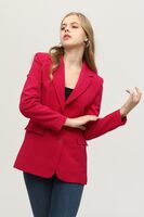 Fuşya Vatkalı Astarlı Blazer Ceket 0105110.12 - 5