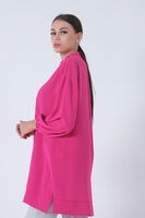 Fuşya Yakası Fırfırlı Tunik 0203192.12 - 6