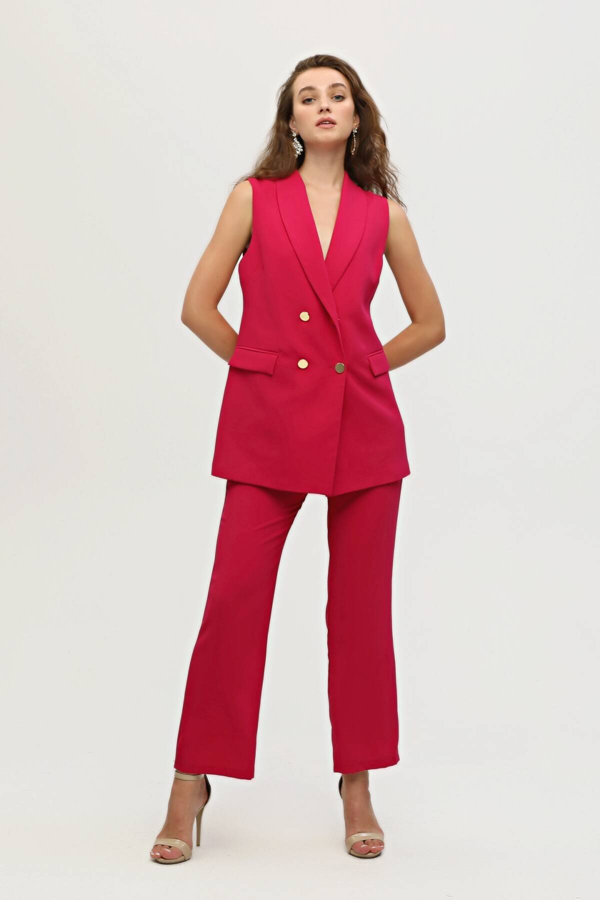 Fuşya Yelek Pantolon İkili Takım 0106310.12 - Ardanewline