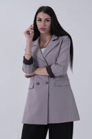Gri Astarlı Düğme Kapamalı Blazer Ceket 0105123.06 - 2