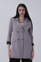 Gri Astarlı Düğme Kapamalı Blazer Ceket 0105123.06 - 3
