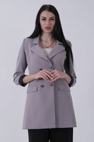 Gri Astarlı Düğme Kapamalı Blazer Ceket 0105123.06 - 5