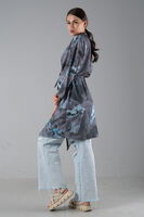 Gri Desenli Krep Kimono 0107129.06 - 7