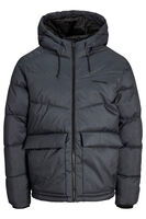 Gri Logo Baskili Kapüsonlu Puffer Mont 77724K12238849.06 - 2