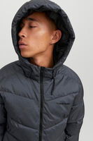 Gri Logo Baskili Kapüsonlu Puffer Mont 77724K12238849.06 - 5