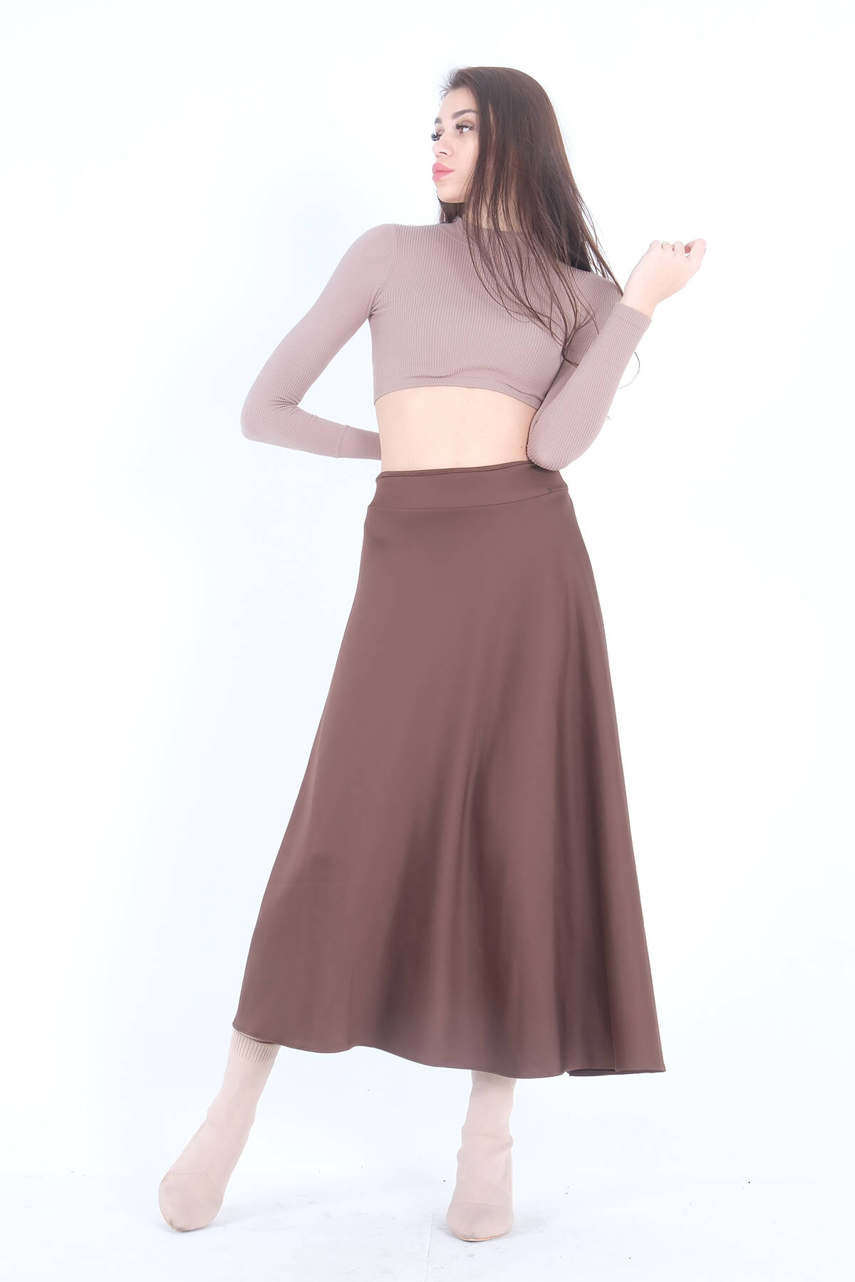 Kahve A Kesim Scuba Etek 4591006.05 - Ardanewline (1)