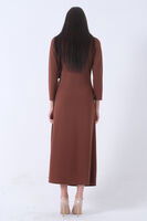 Kahve Anvelop Yandan Bağlamalı Örme Elbise 31061509.05 - 13