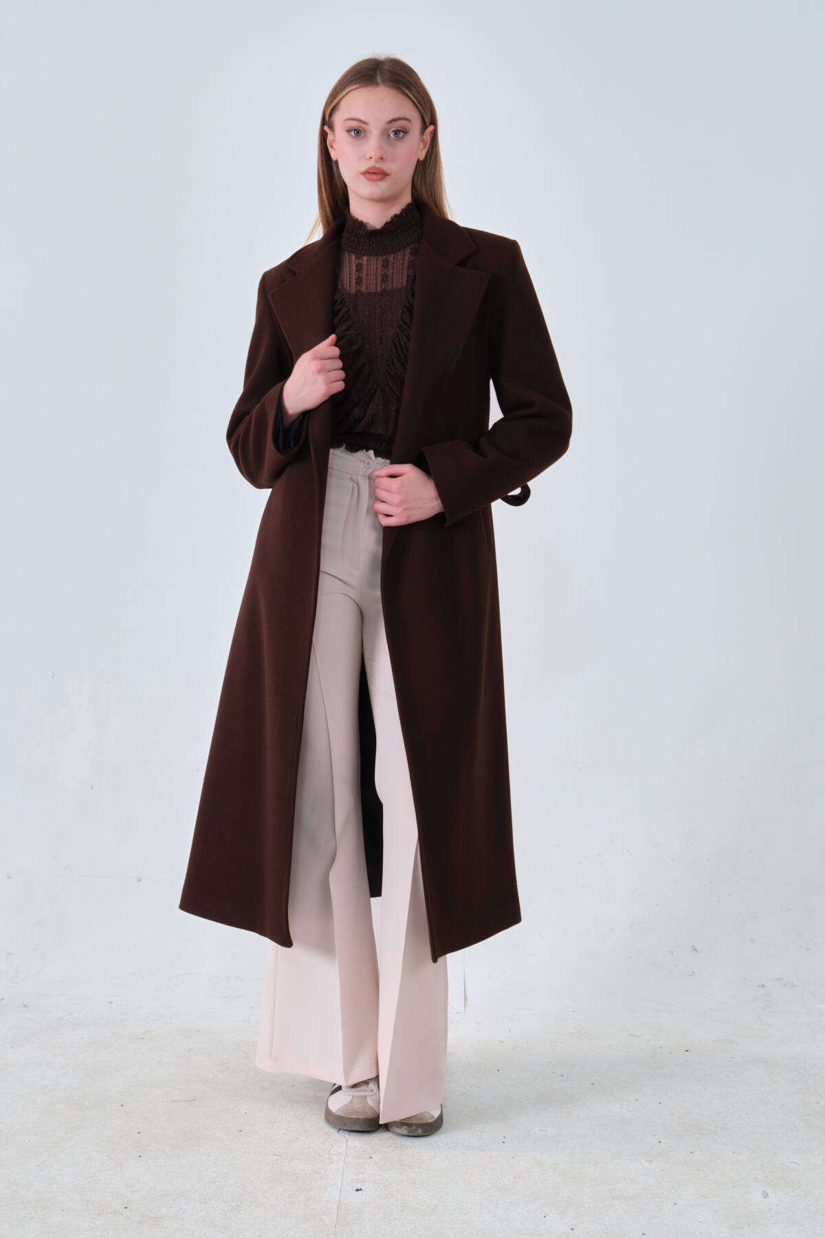 Kahve Astarlı Kaşe Kaban 0108069.05 - Ardanewline