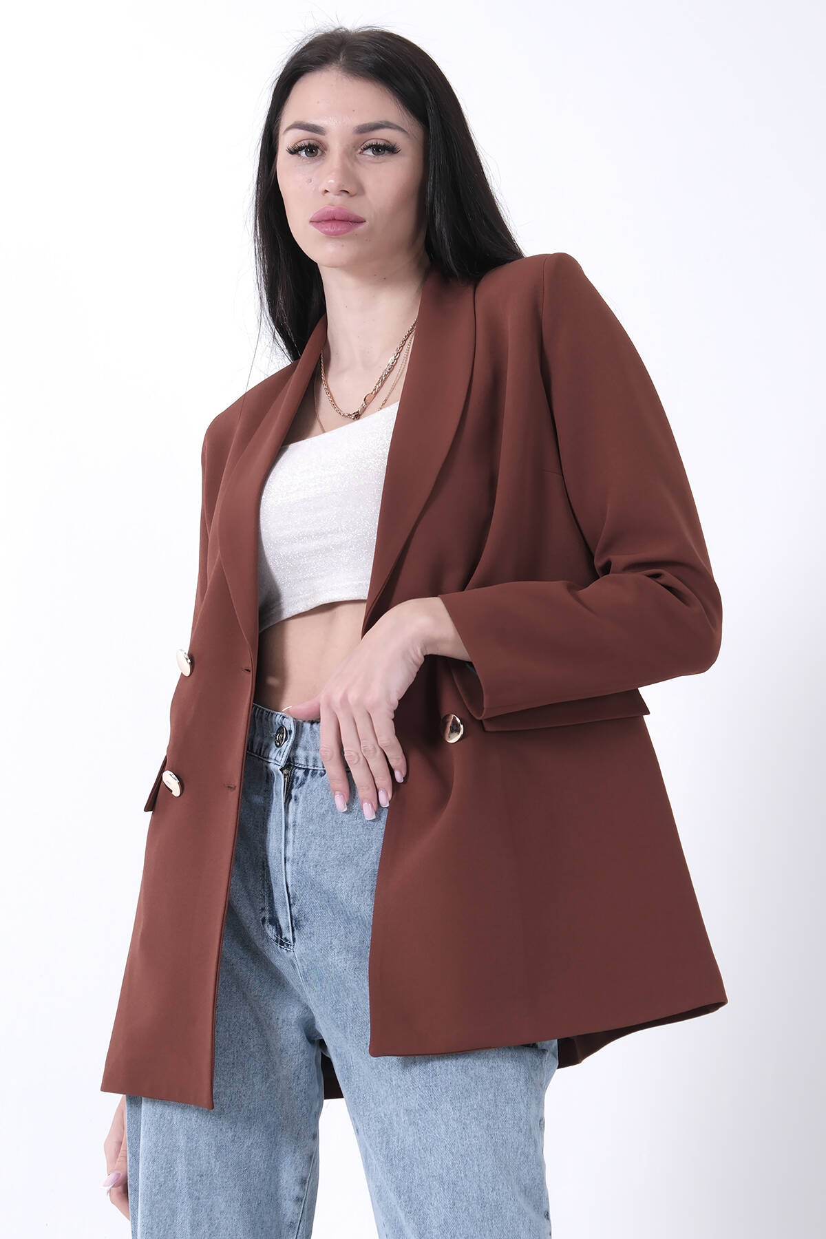 Kahve Vatkalı Astarlı Ceket 3971156.05 - Ardanewline (1)