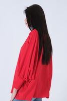 Kırmızı Hakim Yaka Oversize Gömlek 3972822.08 - 4