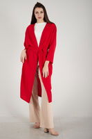 Kırmızı Krep Belden Kuşaklı Kimono 0107121.08 - 1