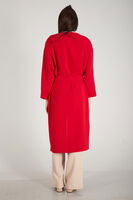 Kırmızı Krep Belden Kuşaklı Kimono 0107121.08 - 4