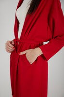 Kırmızı Krep Belden Kuşaklı Kimono 0107121.08 - video