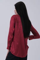 Kırmızı Oversize Jakar Bluz 3970274.08 - 5