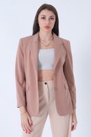 Koyu Bej Vatkalı Astarlı Blazer Ceket 0105110.376 - 3
