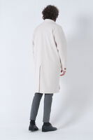 Krem Oversize Erkek Yaka Kaşe Kaban 01015002.19 - 7