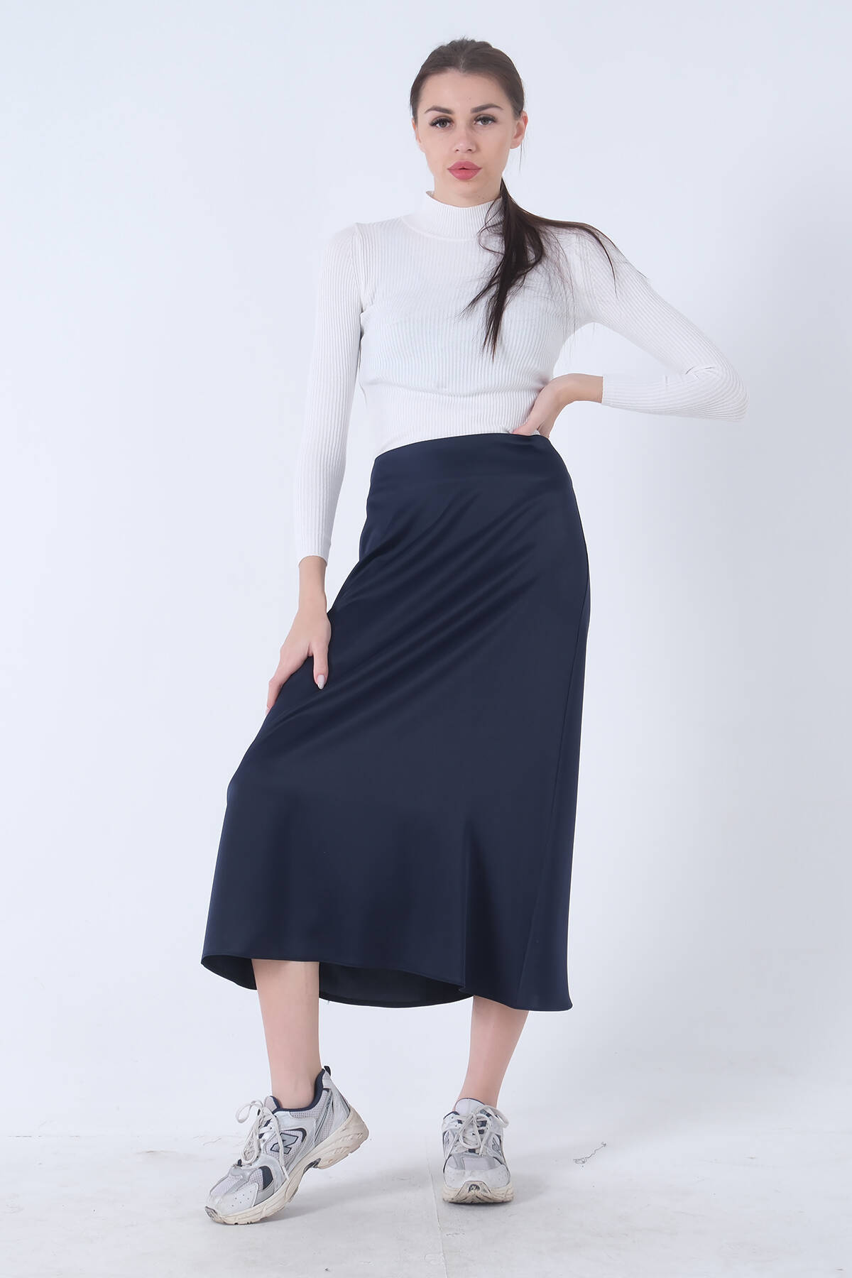 Lacivert A Kesim Saten Etek 3979355.02 - Ardanewline