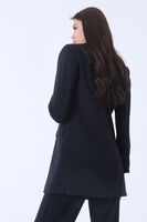 Lacivert Astarlı Düğme Kapamalı Blazer Ceket 0105123.02 - 6