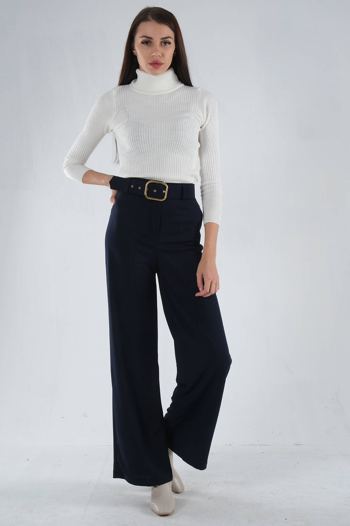 Lacivert Bol Paça Pantolon 3974959.02 - Ardanewline