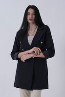 Lacivert Kruvaze Yaka Blazer Ceket 3971768.02 - 5