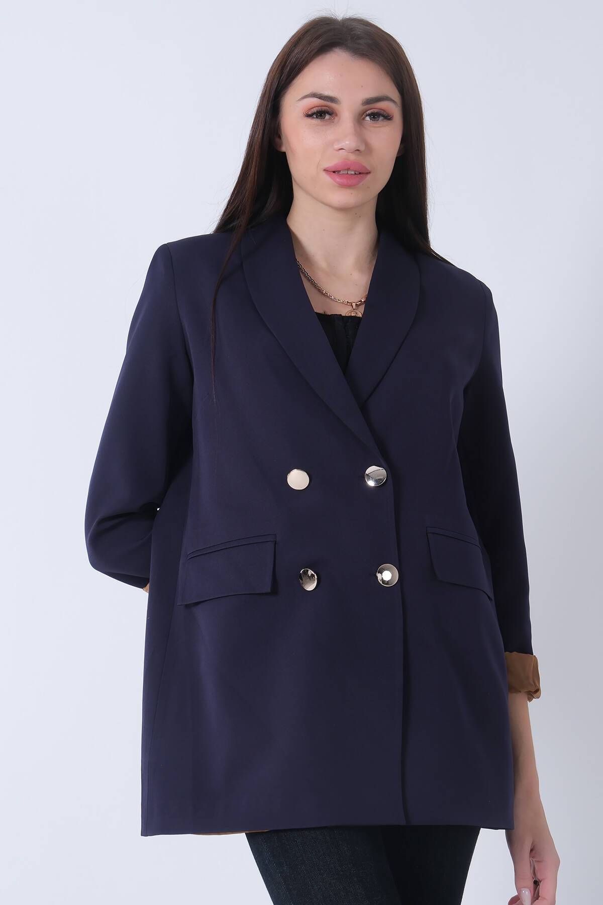 Lacivert Vatkalı Astarlı Ceket 3971156.02 - Ardanewline (1)