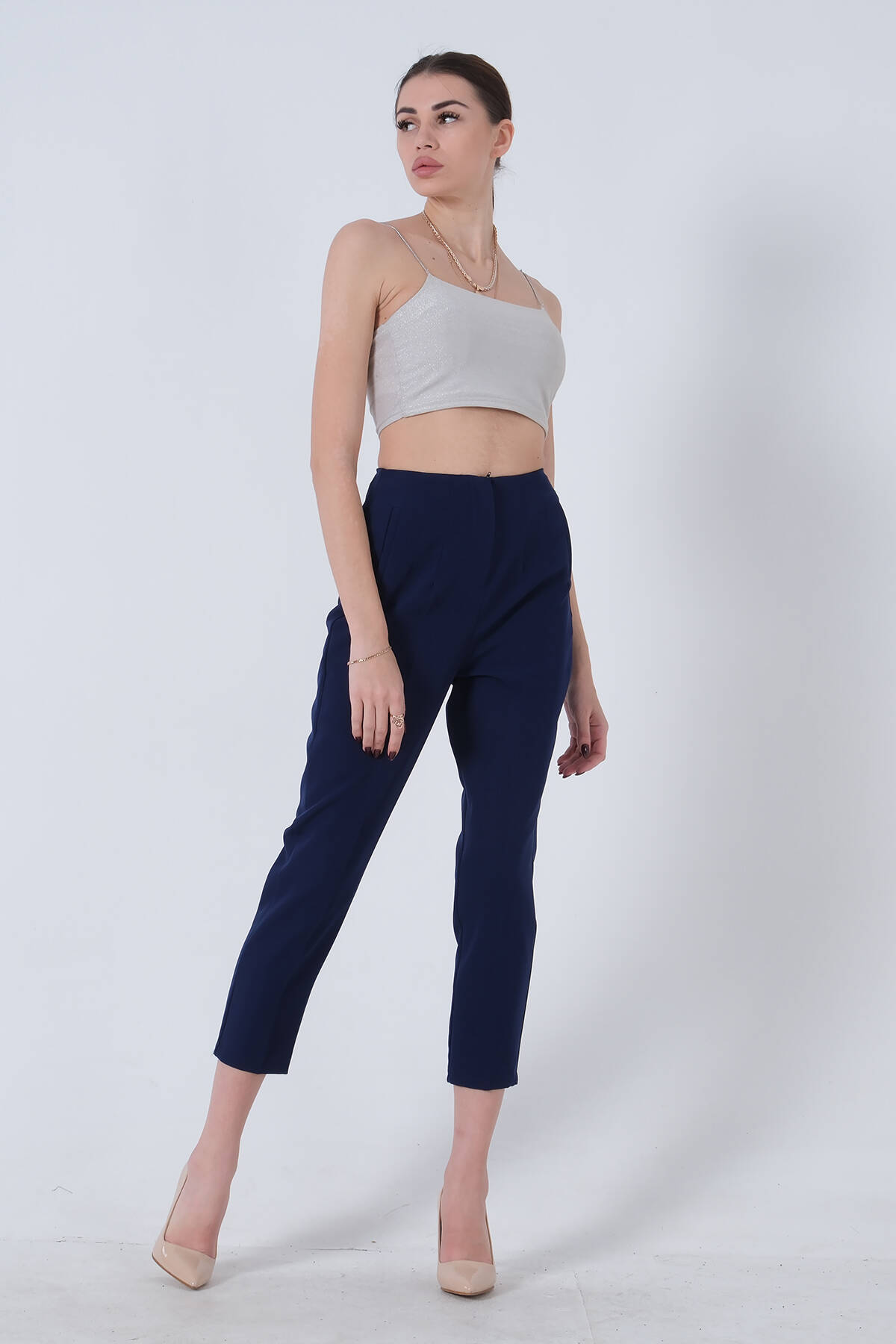 Lacivert Yüksek Bel Pantolon 03030062.02 - Ardanewline