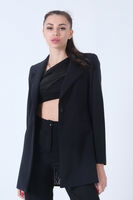 Lacivert Zebra Astar Detaylı Krep Blazer Ceket 01051201.02 - video