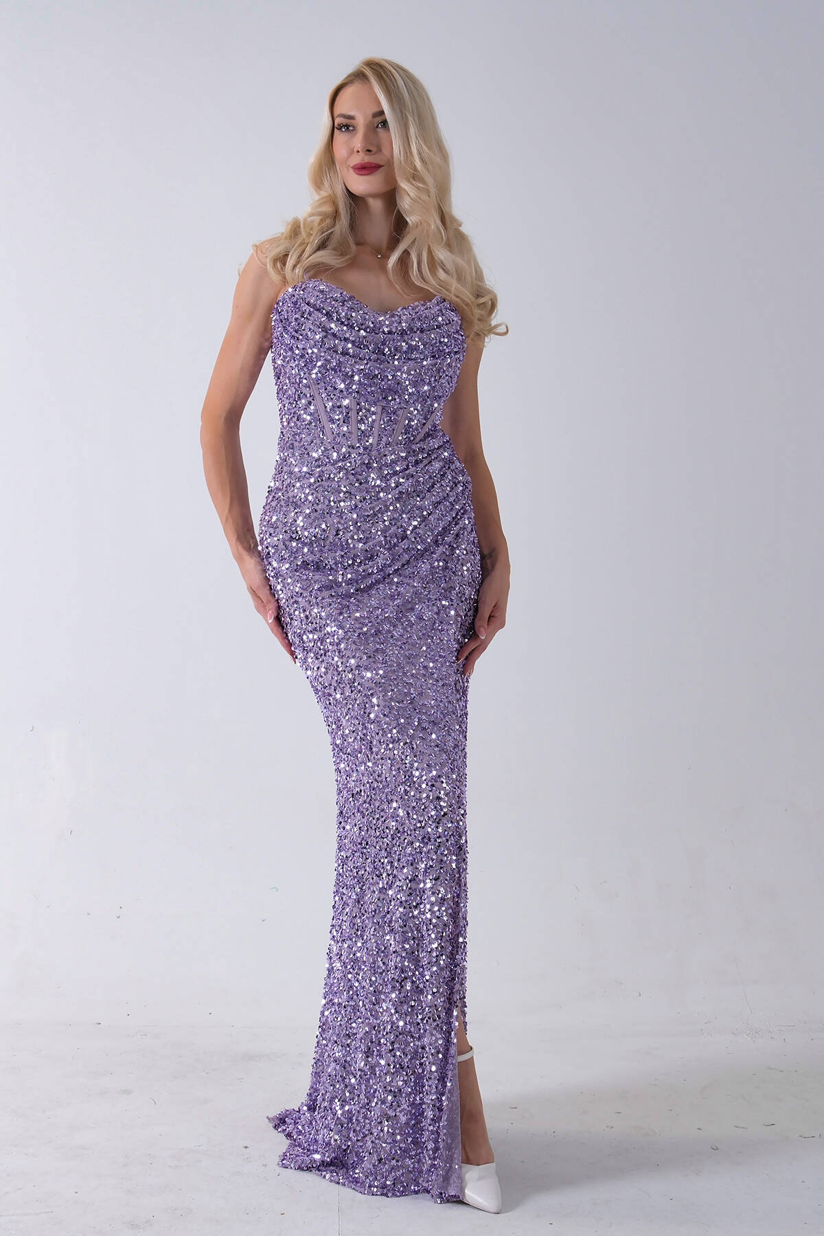 Lavanta Drapeli Parlak Pul Payetli Askılı Abiye 9705539.333 - Ardanewline (1)