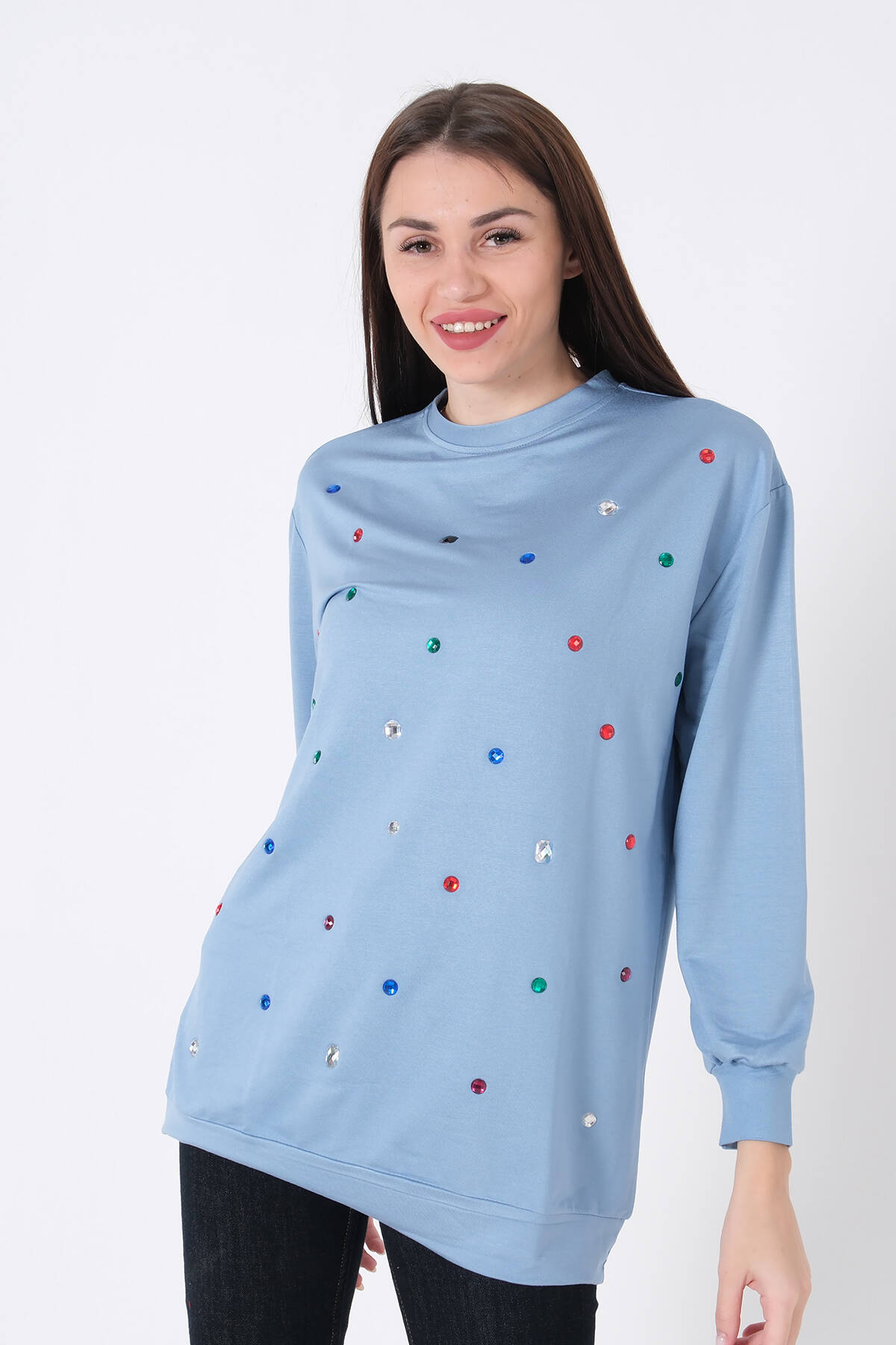 Mavi Taşlı Kadın Sweat 0806197.16 - Ardanewline