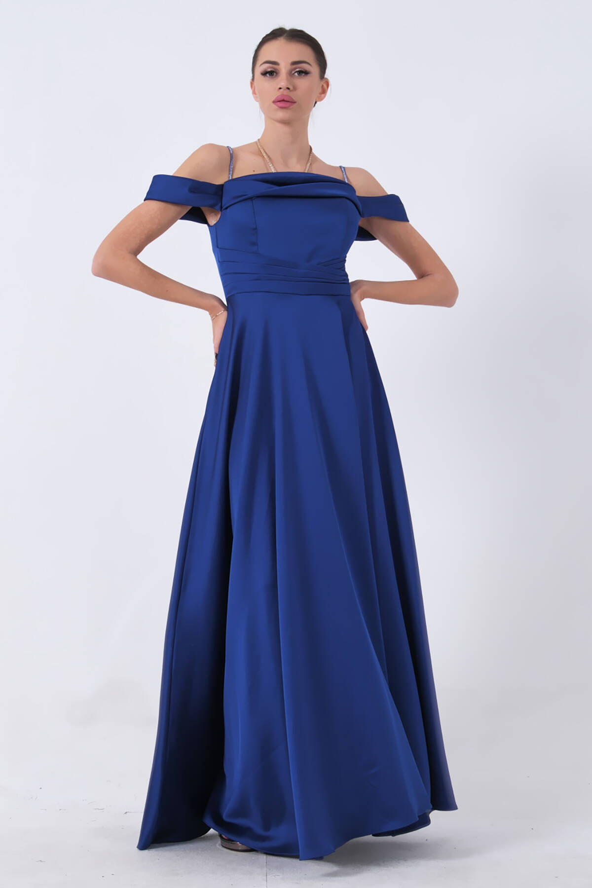 Parliament Taş Askılı Düşük Kol Saten Abiye 0806118.311 - Ardanewline