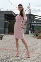 Pudra Drape Düğme Detaylı Midi Boy Abiye 0801168.79 - 2