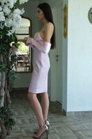 Pudra Drapeli Düğme Detaylı Mini Boy Abiye 9705537.79 - 5
