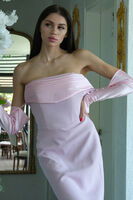 Pudra Drapeli Düğme Detaylı Mini Boy Abiye 9705537.79 - 7