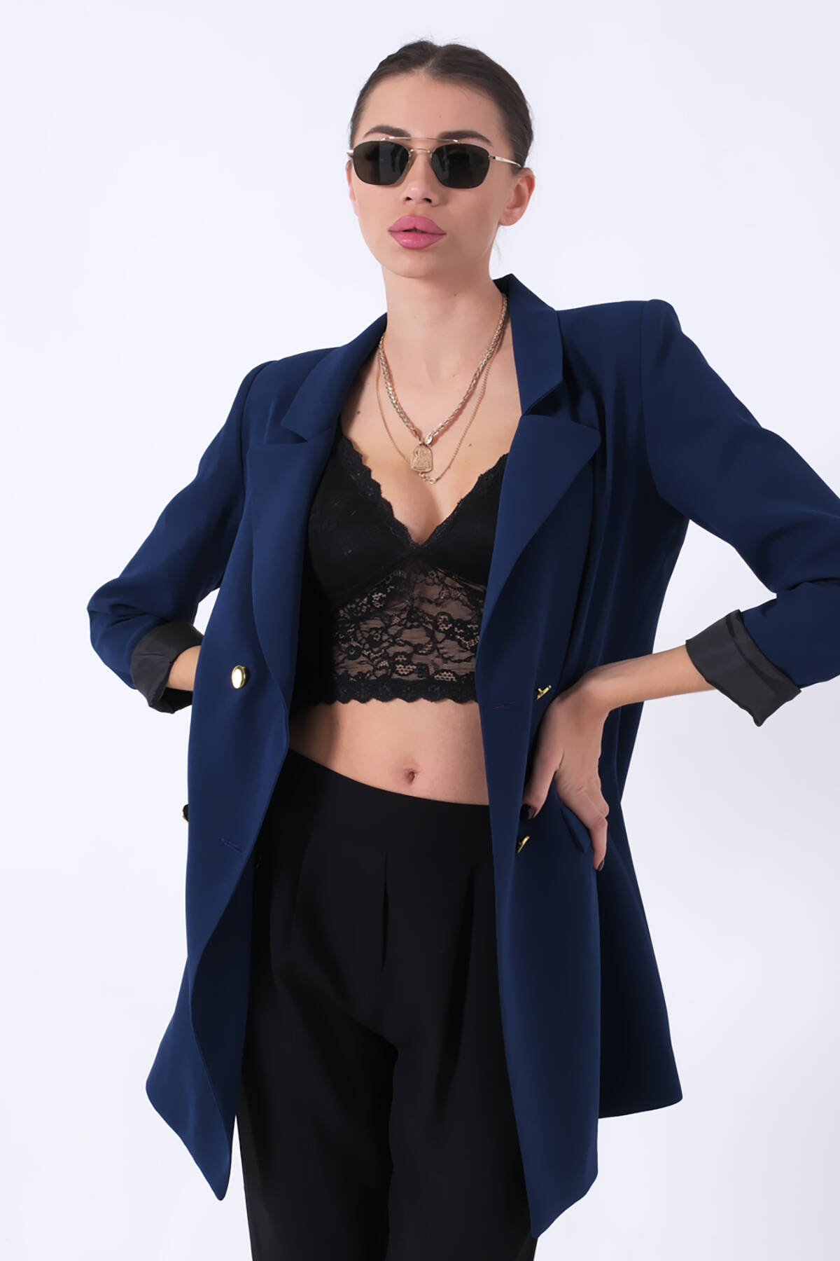 Saks Astarlı Düğme Kapamalı Blazer Ceket 0105123.26 - Ardanewline (1)