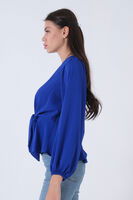 Saks Beli Bağlama Detaylı Bluz 0806546.26 - 4
