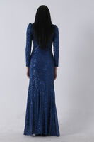 Saks Bisiklet Yaka Pul Payetli Yırtmaçlı Abiye 0801057.26 - 6