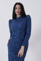 Saks Bisiklet Yaka Pul Payetli Yırtmaçlı Abiye 0801057.26 - 7
