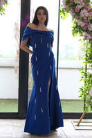 Saks Fiyonk Detaylı Straplez Taş İşlemeli Abiye 9705564.26 - 1