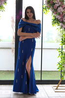 Saks Fiyonk Detaylı Straplez Taş İşlemeli Abiye 9705564.26 - 3