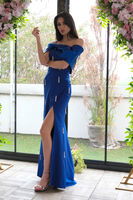 Saks Fiyonk Detaylı Straplez Taş İşlemeli Abiye 9705564.26 - 4