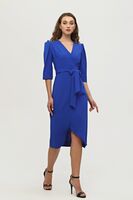 Saks Kruvaze Yaka Midi Boy Krep Elbise 0104010.26 - 1